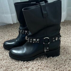 White House Black Market Black rhinestone  Boots